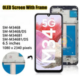 Replacement Display for Samsung Galaxy M34 5G M346 M346B OLED Touch Screen Digitizer With Frame Assembly Black