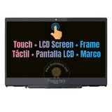 Replacement Full Display for HP PAVILION X360 14-cd0020la 14-dd0xxx FHD LCD Touch Screen With Frame Assembly Black