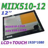 Asamblea de pantalla táctil de pantalla LCD de repuesto para Lenovo MIIX 510-12ISK 510-12 510-12IKB 80XE