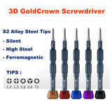 3D Goldcrown Schraubendreher-Set S2 Legierter Stahl Bits Beruf Reparatur Werkzeugsatz 
