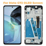 Reemplazo para Motorola MOTO G72 XT2255-1 Pantalla OLED Asamblea de pantalla táctil con marco negro
