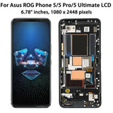 AMOLED LCD Display Touch Screen With Frame For Asus ROG Phone 5 Pro Ultimate ZS673KS ZS673KS I005DA