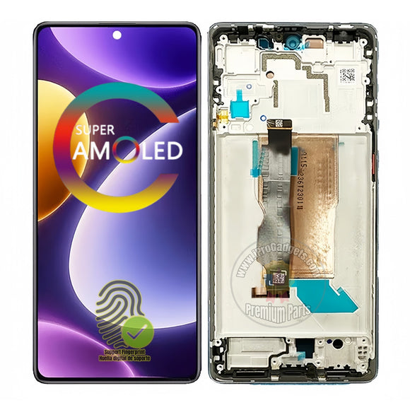 Replacement New Display for Xiaomi Redmi Note 12 Turbo 5G 23049RAD8C 120Hz OLED Touch Screen With Frame Assembly