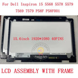 Replacement Full Display for Dell Inspiron 15 5568 i5568 5578 i5578 5579 P58F P58F001 YM0K7 0YM0K7 0079Y 00079Y LCD Touch Screen With Frame Assembly