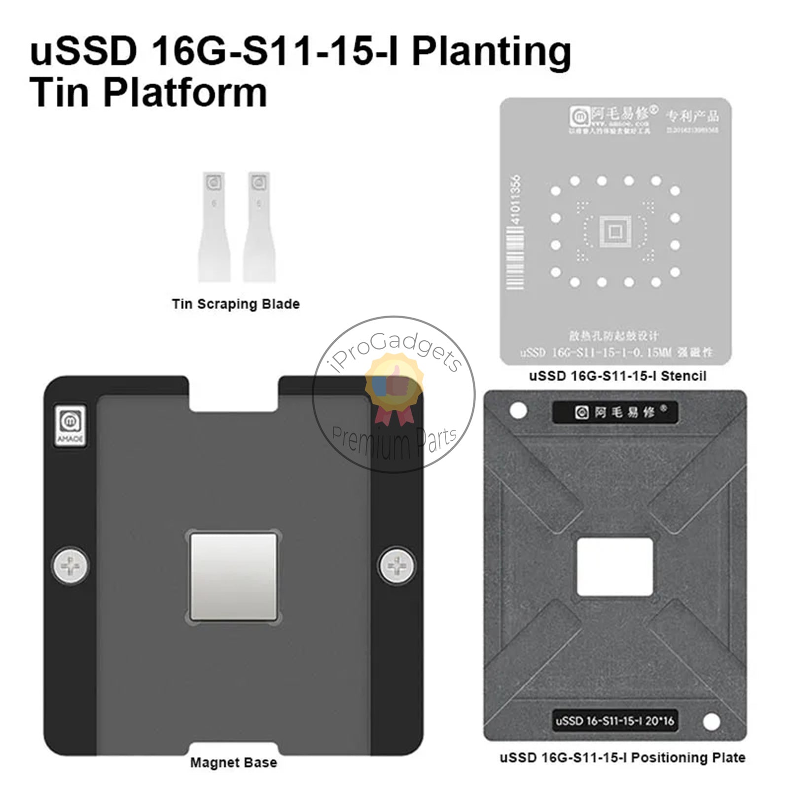 WL Tools MI1-MI19 BGA Reballing Stencil For Xiaomi REDMI Pro Note CPU Universal Planting Tin Steel Net Template Repair Mesh Set