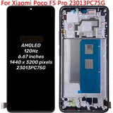 Pantalla táctil AMOLED de repuesto con marco para Xiaomi Poco F5 Pro 23013PC75G
