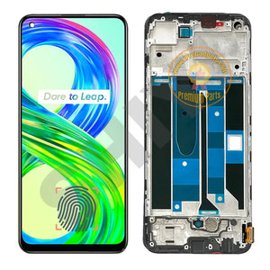 Pantalla táctil AMOLED de repuesto con montaje de marco para Realme 8 4G RMX3085 Realme 8 Pro RMX3081