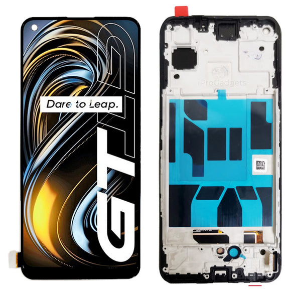 Replacement For Realme GT 5G RMX2202 AMOLED Display Touch Screen With Frame Assembly