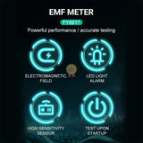 FY8817 Handheld EMF Meter with 5 LED Magnetic Field Detector Household Electromagnetic Radiation Meter Magnetic Field Tester