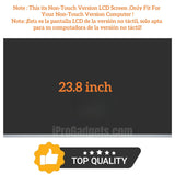 Replacement New Display for HP 24-cb0007la 69K38LA All-in-One 23.8 inch FHD LCD Screen Panel Non-Touch
