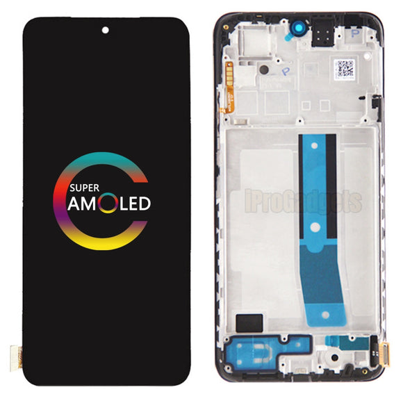 Pantalla táctil AMOLED de repuesto con marco para Xiaomi Redmi Note 12S 2303CRA44A 2303ERA42L 23030RAC7Y