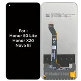 Replacement New Display for Huawei Nova 8i Honor X20 Honor 50 Lite LCD Touch Screen With Frame Assembly Black