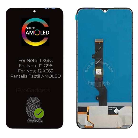 Ersatz-AMOLED-Display-Touchscreen für Infinix Note 11 / Note 12 X663 X663C X663D / Note 12 G96 X670