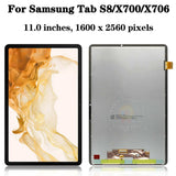 Ersatz für Samsung Galaxy Tab S8 SM-X700 LCD-Display, Touchscreen, Digitizer, Schwarz