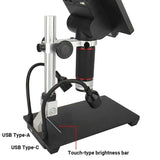 AiXun Digital Microscope DM21 7 inch HD Display 5X-528X Biological Microscope Digital Measurement