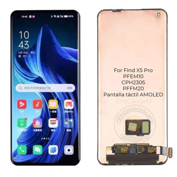 Pantalla táctil de repuesto AMOLED para OPPO Find X5 Pro PFEM10 CPH2305 PFFM20