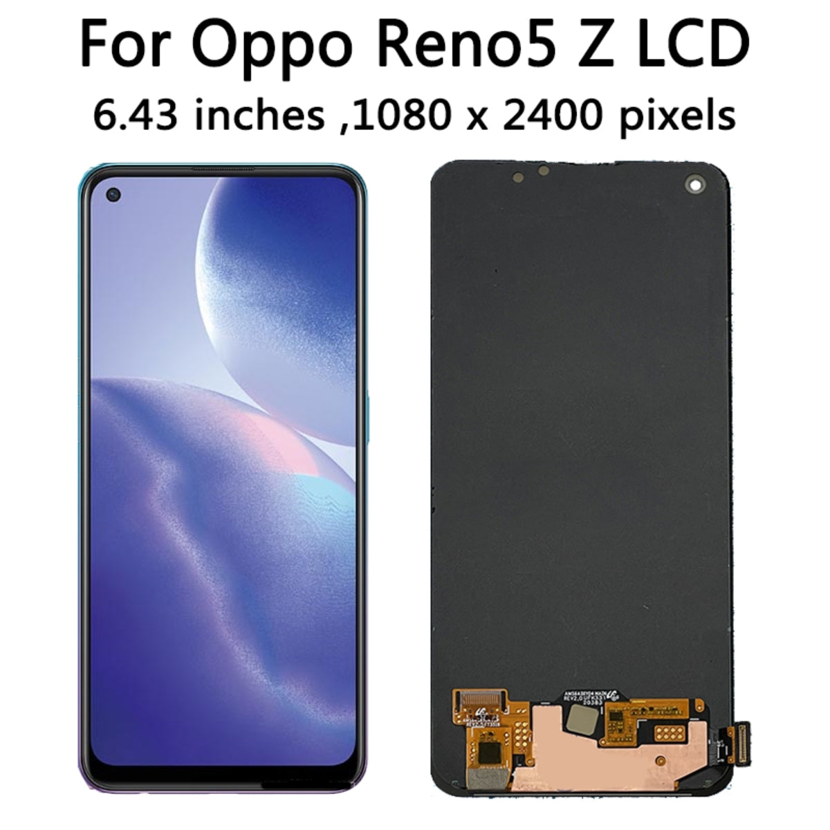 Replacement AMOLED LCD Display Touch Screen for OPPO Reno5 Z