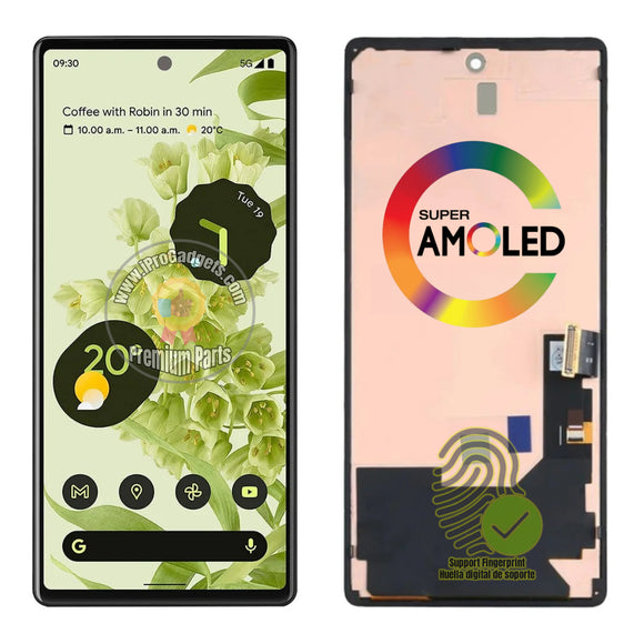 Ersatz für Google Pixel 6 GB7N6 G9S9B16 G9S9B AMOLED-Display Touchscreen-Display mit Rahmenbaugruppe