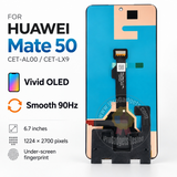 Replacement AMOLED Display for Huawei Mate 50 CET-AL00 CET-LX9 Touch Screen Assembly 90Hz Repair Parts
