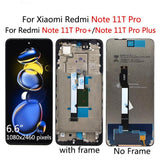 Replacement Display For Xiaomi Redmi Note 11T Pro POCO X4 GT 22041216G Redmi Note 11T Pro Plus LCD Touch Screen With Frame