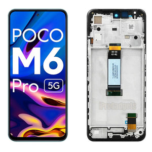 Replacement LCD Display Touch Screen With Frame For Xiaomi Poco M6 Pro 5G 23076PC4BI 