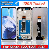Replacement LCD Display Touch Screen With Frame for Motorola Moto E22 E22i