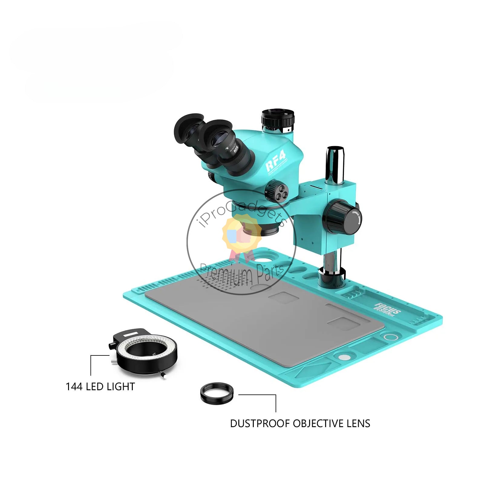 RF4 RF7050TVD2-4KC1 7-50X Synchronous Zoom Trinocular Stereo Microscope ...