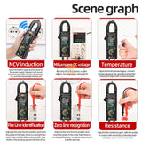 Aneng ST213 Digital Clamp Meter DC/AC Current 6000 Counts 400A Amp Multimeter Large Color Screen Voltage Tester Car Hz NCV Ohm