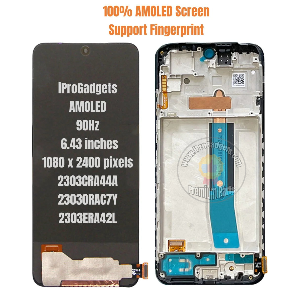 Replacement AMOLED Display Touch Screen With Frame For Xiaomi
