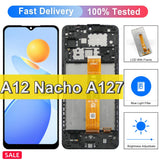 Pantalla táctil LCD de repuesto con marco para Samsung Galaxy A12 Nacho SM-A127F SM-A127M SM-A127U