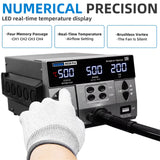 SUGON 8620DX PRO 1300W Hot Air Rework Station Microcomputer Temperature Control BGA Rework Station Welding Repair Curved Nozzle