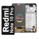 Replacement AMOLED Screen Display With Frame For Xiaomi Redmi Note 10 Pro M2101K6G M2101K6R