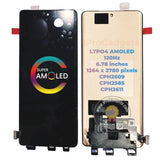 Replacement New Display for OnePlus 12R CPH2609 CPH2585 CPH2611 120Hz AMOLED Touch Screen Assembly Black