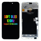Replacement New Display for iPhone 15 Pro Max Plus Soft OLED 120HZ DD LCD Touch Screen Assembly Support IC Removable