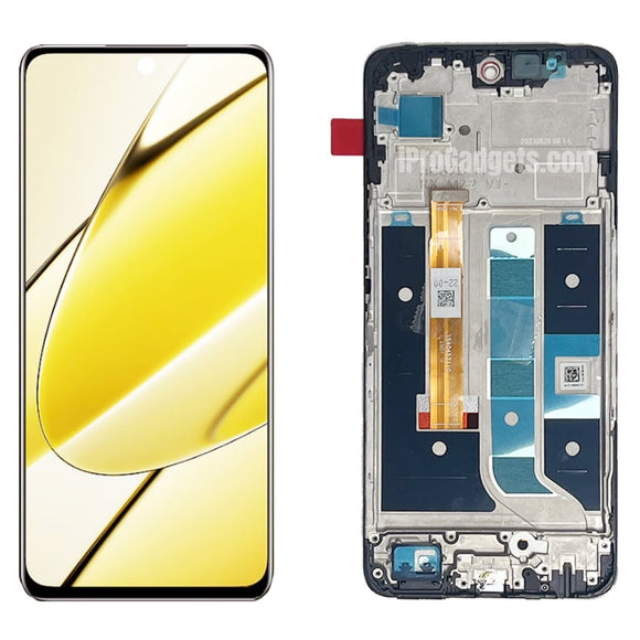 Replacement New Display for Realme 11 5G RMX3780 LCD Touch Screen Digitizer With Frame Assembly