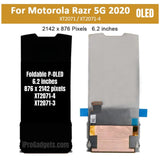 Reemplazo para Motorola Moto Razr 5G 2020 XT2071, montaje de pantalla táctil LCD AMOLED frontal grande
