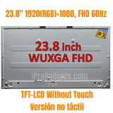 Reemplazo de pantalla LCD todo en uno LTM238HL06 de 23,8 pulgadas para HP Eliteone 800 G3 923631-001