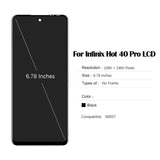 Asamblea de pantalla táctil de pantalla LCD de repuesto para Infinix Hot 40 Pro X6837