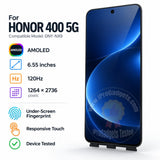 Replacement Premium AMOLED Screen Replacement for Honor 400 DNY-NX9 120Hz Touch Display with Frame Assembly OEM