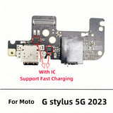 Replacement USB Charger Dock Connector Flex for Moto G Stylus 5G 2023 XT2315-1 XT2315-4 Charging Socket Plate