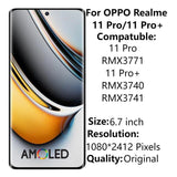 Replacement AMOLED Display Touch Screen With Frame for Realme 11 Pro+ RMX3741 RMX3740