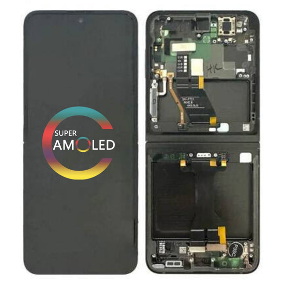 Replacement AMOLED Foldable Display Touch Screen With Frame for Samsung Galaxy Z Flip5 F731B