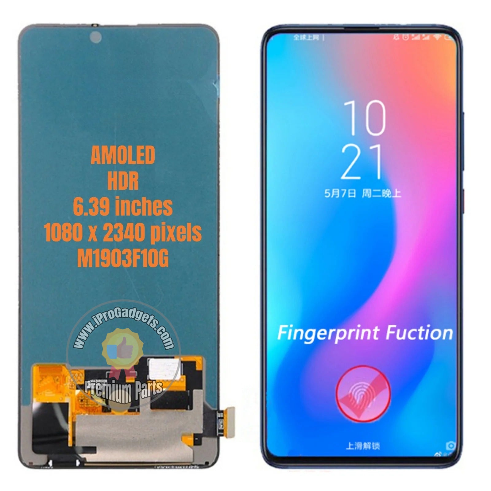 Replacement For Xiaomi Mi 9T M1903F10G Mi 9T Pro M1903F11G AMOLED 
