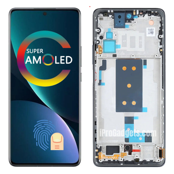 Replacement AMOLED Display for Xiaomi 12T 12T Pro 22071212AG 22081212UG 22081212G Touch Screen With Frame Assembly