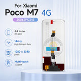 Replacement Display for Xiaomi Poco M7 4G 25062PC34E 144Hz LCD Touch Screen with Frame Assembly OEM