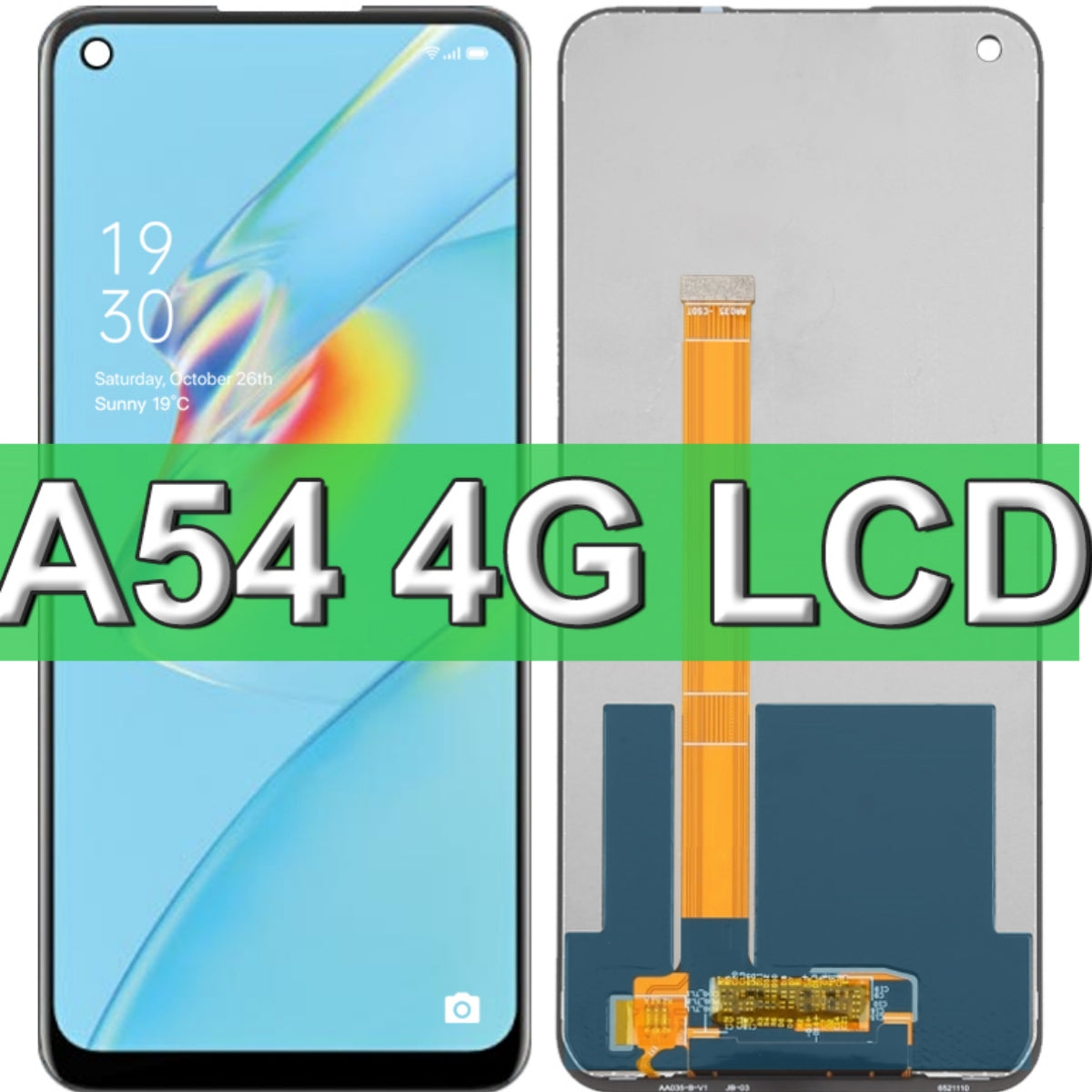 Écran LCD Complet Avec Vitre Tactile Noire Pour Oppo A54 4G - Neuf