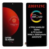 Reemplazo para Xiaomi 12S Ultra 2203121C Pantalla AMOLED Conjunto de pantalla táctil Negro