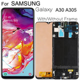 Pantalla táctil AMOLED de repuesto con marco para Samsung Galaxy A30 SM-A305 SM-A305F