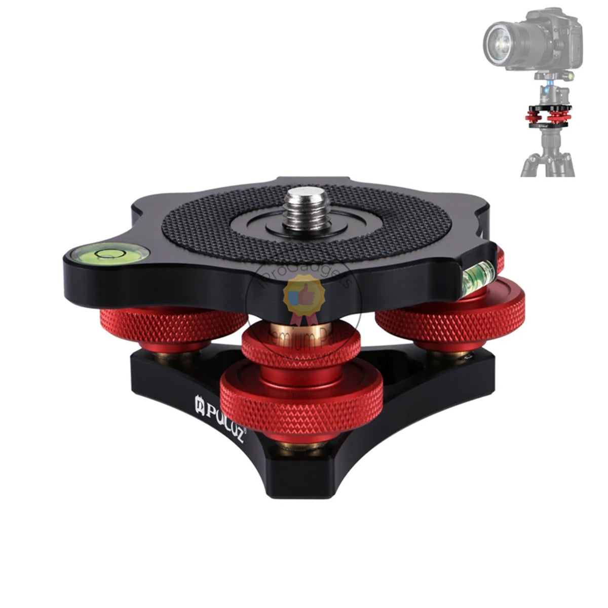 Puluz Tri-wheel Adjustable Leveling Camera Base Aluminum Alloy Ball ...
