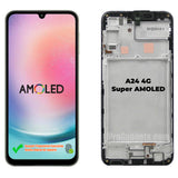 Pantalla táctil AMOLED de repuesto con marco para Samsung Galaxy A24 4G A245 SM-A245